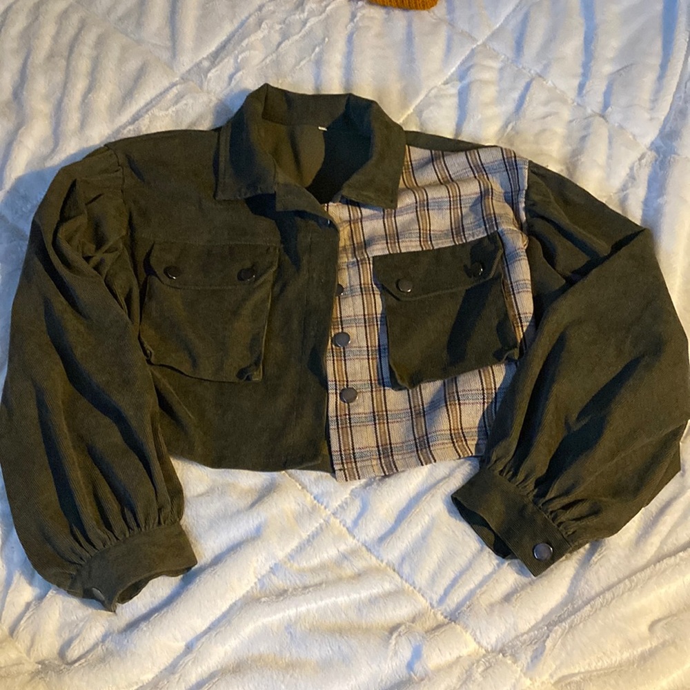 Crop top button up jacket